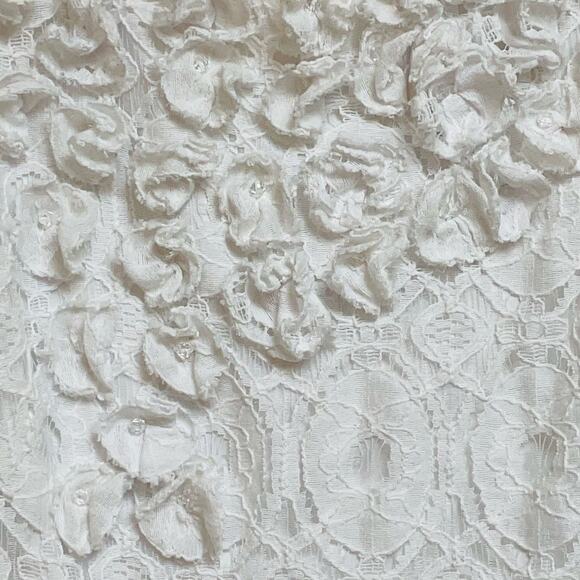 Ronni Nicole Knee Length Dress, Sleeveless, White Lace, Size 8 - Picture 3 of 9